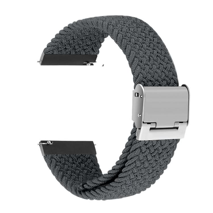 22mm Universal Nylon Braided Metal Buckle Strap