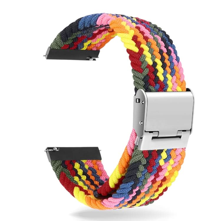 22mm Universal Nylon Braided Metal Buckle Strap