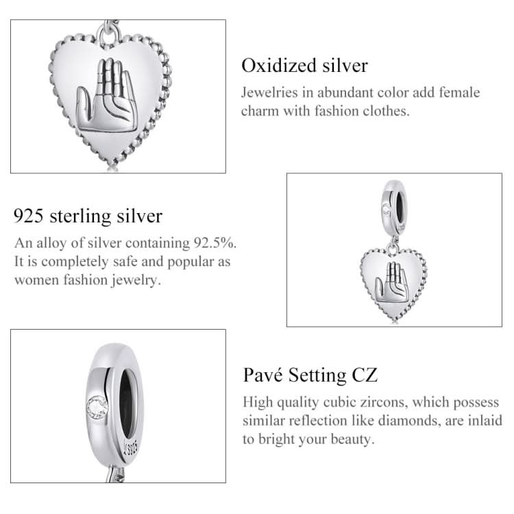 S925 Sterling Silver Chilean Desert Hand Pendant DIY Bracelet Necklace Accessories Reluova