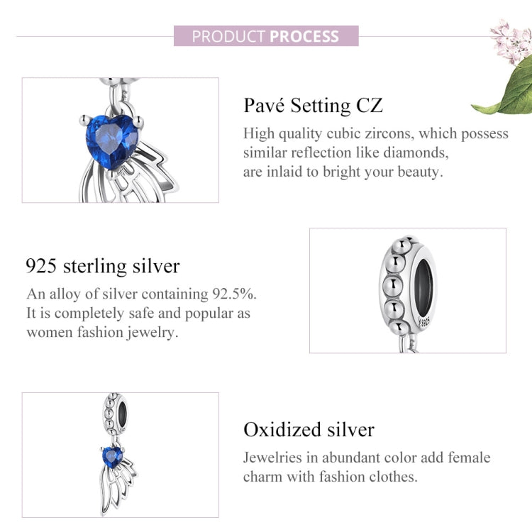 S925 Sterling Silver Hollow Wings Pendant DIY Bracelet Necklace Accessories