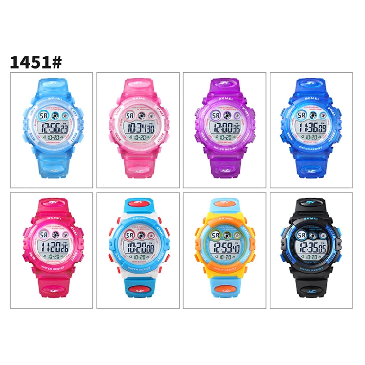 SKMEI 1451 LED Digital Stopwatch Chronograph Luminous Children Sports Electronic Watch