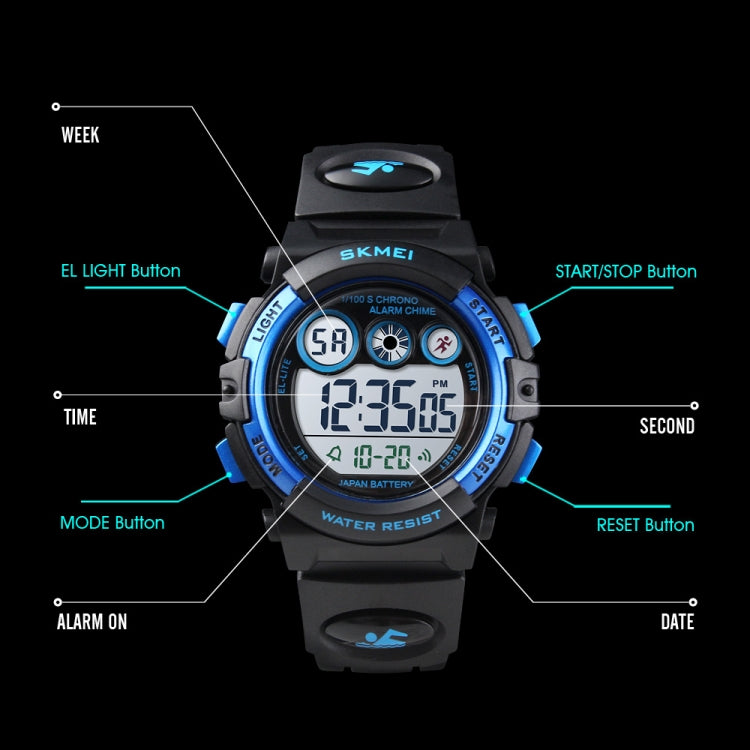 SKMEI 1451 LED Digital Stopwatch Chronograph Luminous Children Sports Electronic Watch Reluova