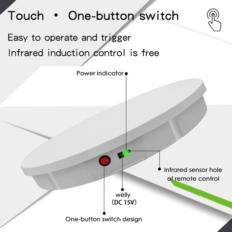 52cm Remote Control Electric Rotating Turntable Display Stand Video Shooting Props Turntable, Charging Power