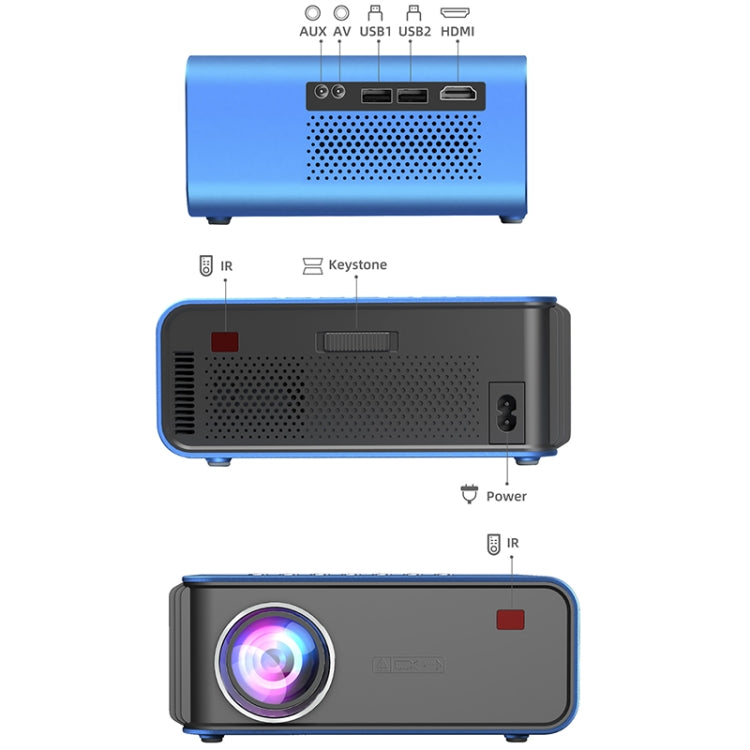 T4 Same Screen Version 1024x600 1200 Lumens Portable Home Theater LCD Projector