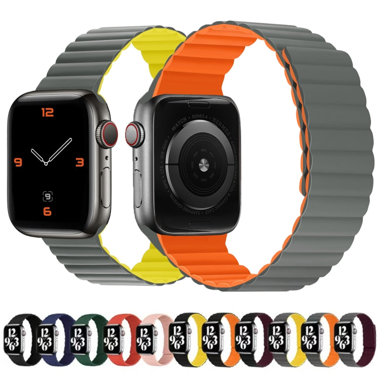 Silicone Magnetic Integrated Short Strap Watchband For Apple Watch Series