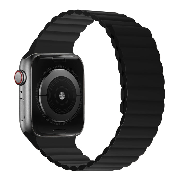 Silicone Magnetic Integrated Short Strap Watchband For Apple Watch Series