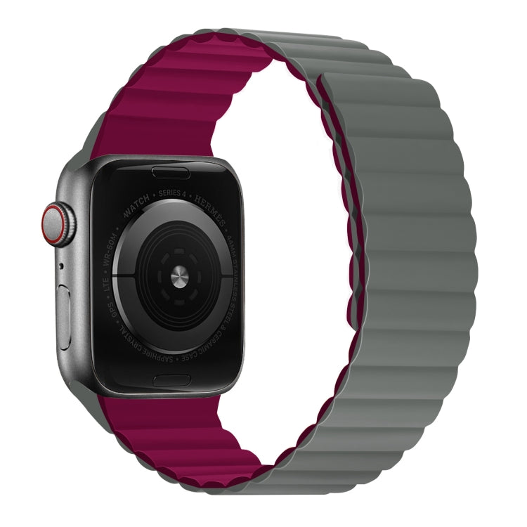 Silicone Magnetic Integrated Short Strap Watchband For Apple Watch Series