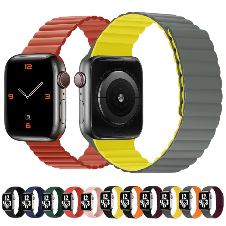 Silicone Magnetic Integrated Long Strap Watchband For Apple Watch Series