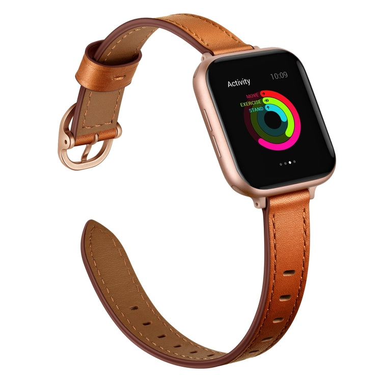 14mm Leather Strap Watchband For Apple Watch Series