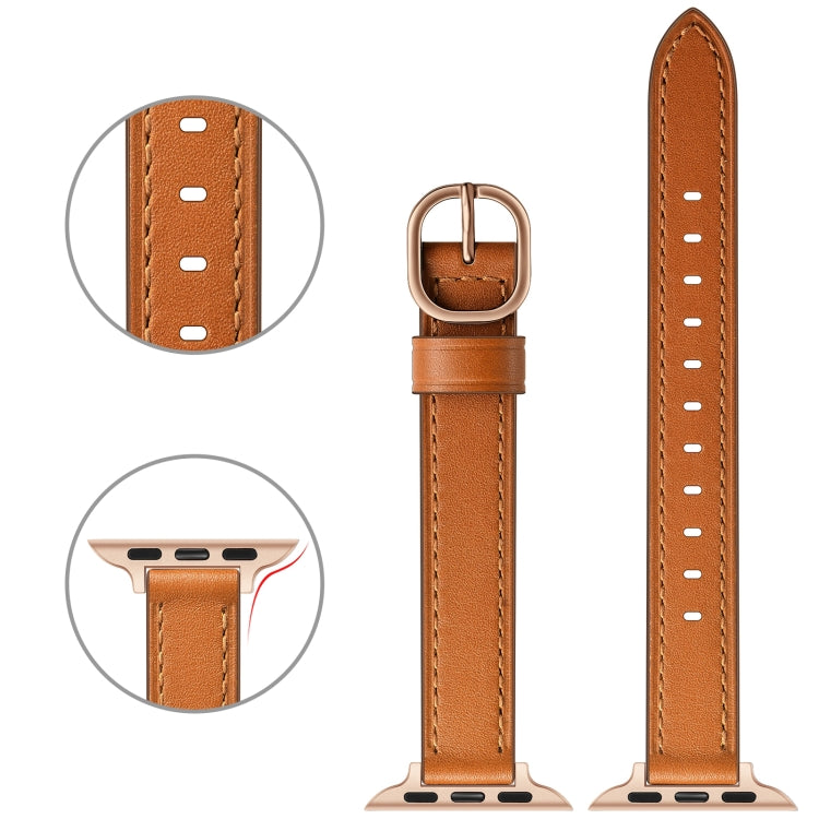 14mm Leather Strap Watchband For Apple Watch Series