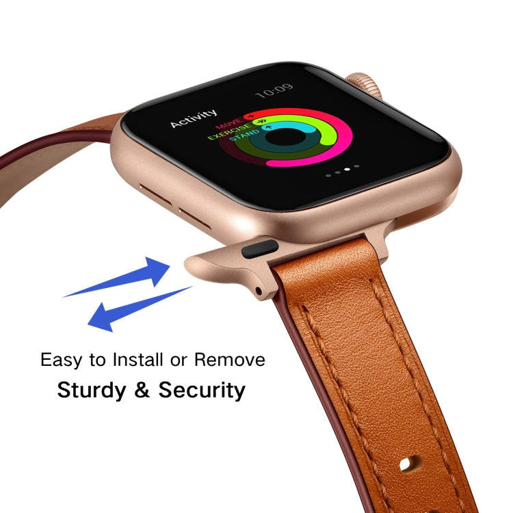 14mm Leather Strap Watchband For Apple Watch Series