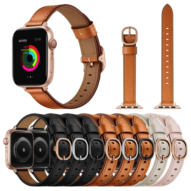 14mm Leather Strap Watchband For Apple Watch Series