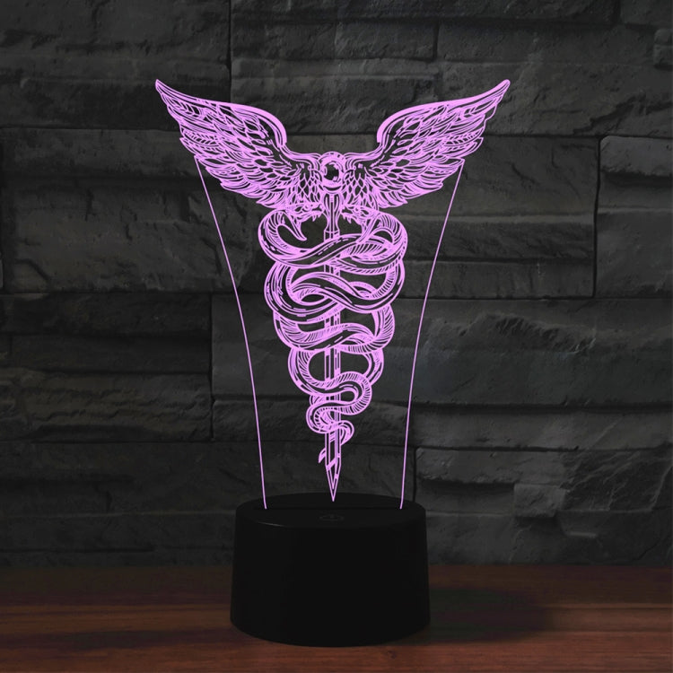 Black Base Creative 3D LED Decorative Night Light, USB with Touch Button Version My Store