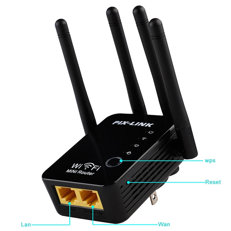 Wireless Smart WiFi Router Repeater with 4 WiFi Antennas