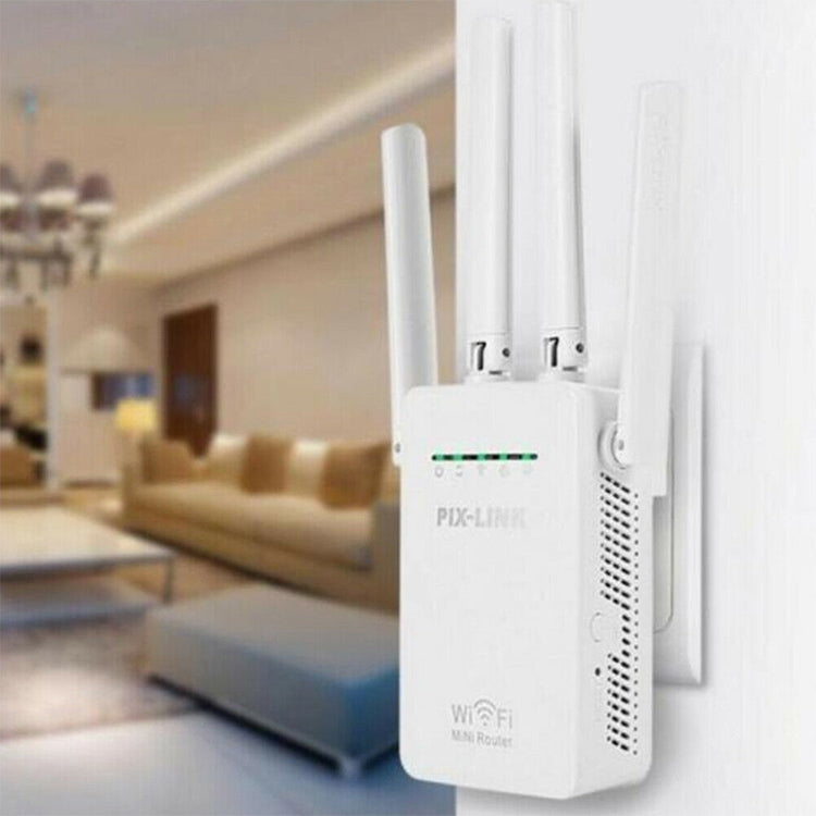 Wireless Smart WiFi Router Repeater with 4 WiFi Antennas