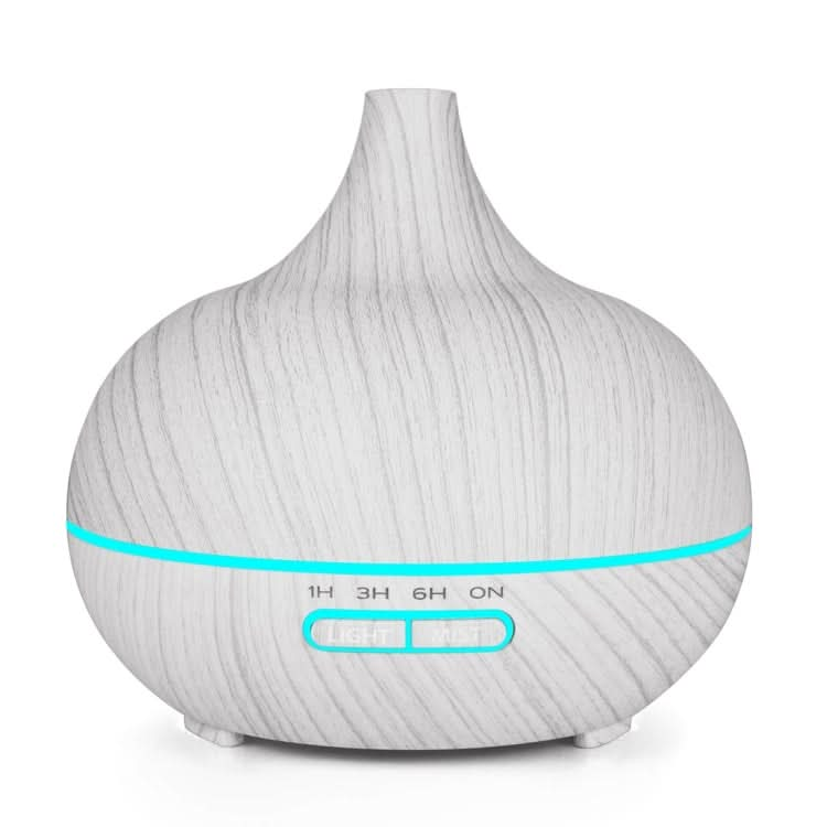 400ml Wood Texture Fragrance Machine Pointed Mouth Humidifier with Colorful LED Light-Reluova