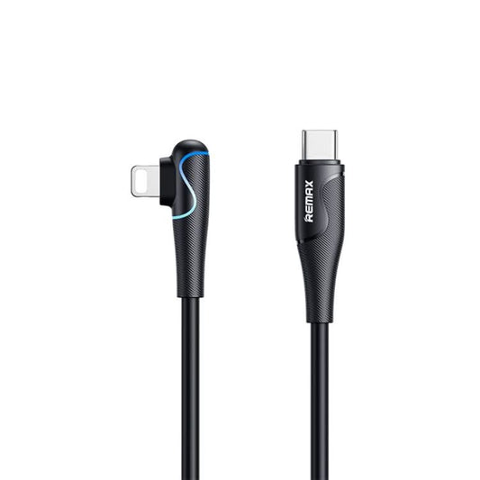 REMAX RC-192i Carrie Series PD 20W USB-C / Type-C to 8 Pin 90 Degree Elbow Fast Charging Gaming Data Cable, Cable Length: 1m