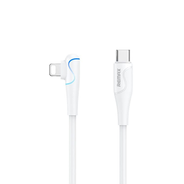 REMAX RC-192i Carrie Series PD 20W USB-C / Type-C to 8 Pin 90 Degree Elbow Fast Charging Gaming Data Cable, Cable Length: 1m