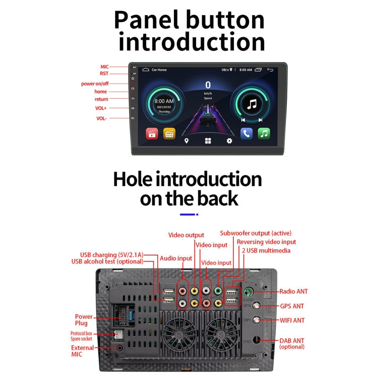 S-9090 9 inch HD Screen Car Android Player GPS Navigation Bluetooth Touch Radio, Support Mirror Link & FM & WIFI & Steering Wheel Control