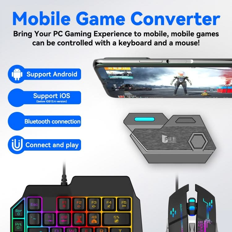 GAMWING MixSE Bluetooth 5.0 Keyboard Mouse Converter Shooting Game Auxiliary Tool