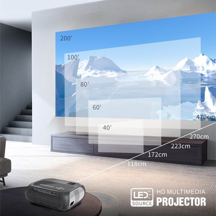 T7 1920x1080P 200 ANSI Portable Home Theater LED HD Digital Projector,