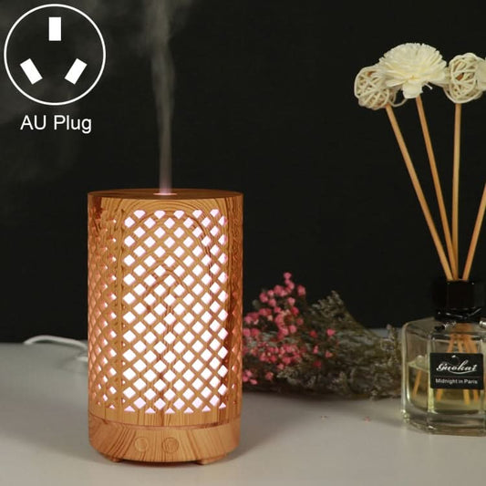 200ml Hollow-out Forest Pattern Wooden Essential Oil Aromatherapy Machine Ultrasonic Humidifier-Reluova