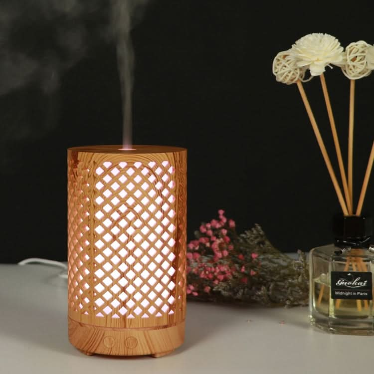 200ml Hollow-out Forest Pattern Wooden Essential Oil Aromatherapy Machine Ultrasonic Humidifier