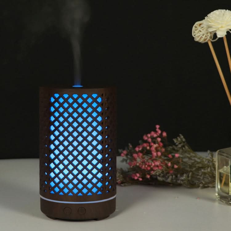 200ml Hollow-out Forest Pattern Wooden Essential Oil Aromatherapy Machine Ultrasonic Humidifier-Reluova