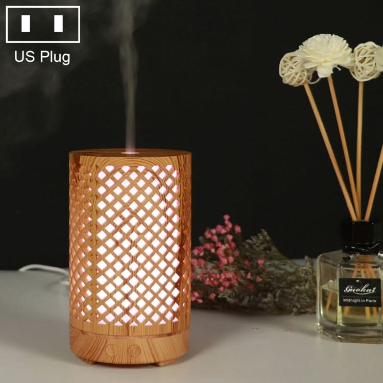 200ml Hollow-out Forest Pattern Wooden Essential Oil Aromatherapy Machine Ultrasonic Humidifier-Reluova