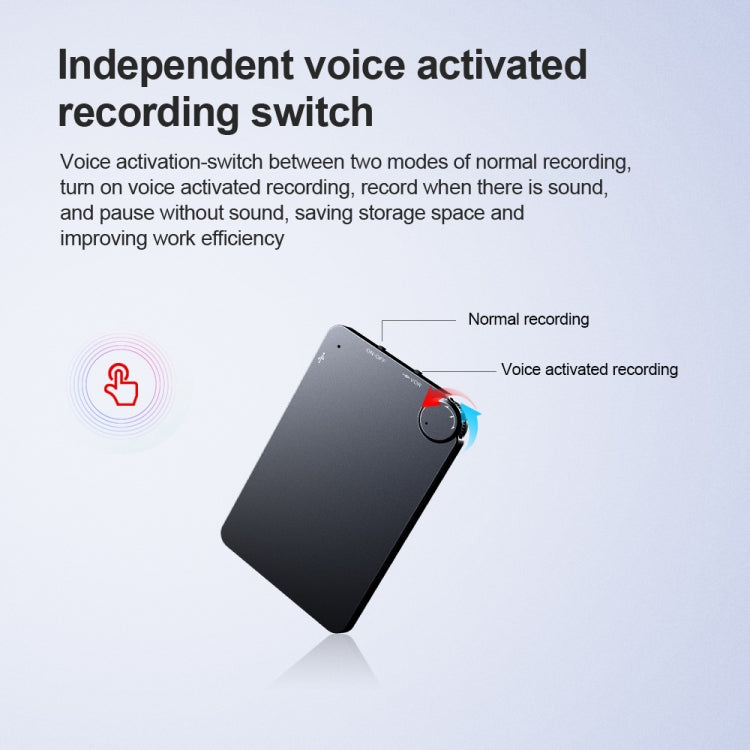 K2 Portable Ultra-thin Card Voice Recorder