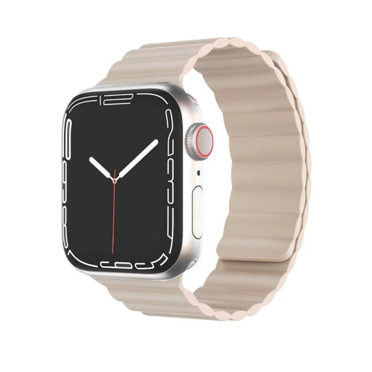 Mutural Liquid Silicone Magnetic Strap Watchband For Apple Watch Series