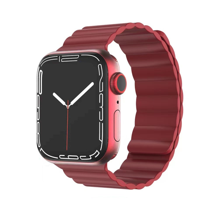 Mutural Liquid Silicone Magnetic Strap Watchband For Apple Watch Series