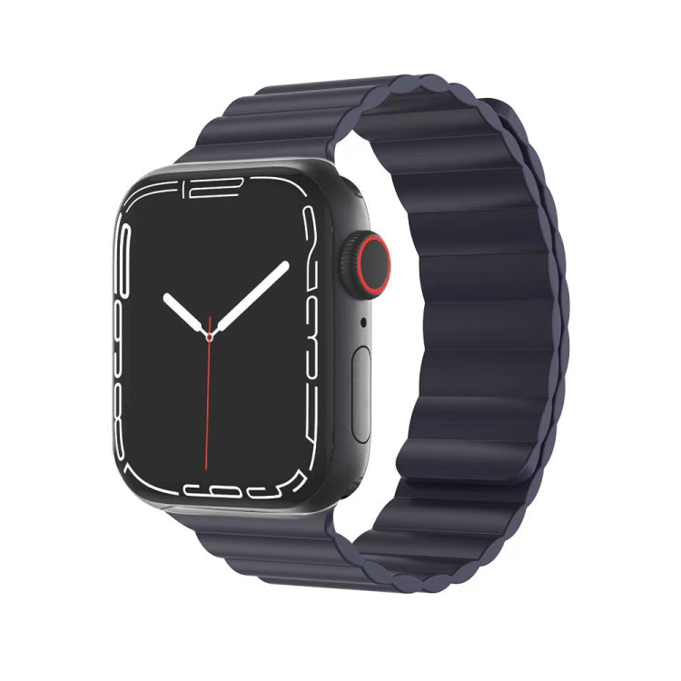 Mutural Liquid Silicone Magnetic Strap Watchband For Apple Watch Series