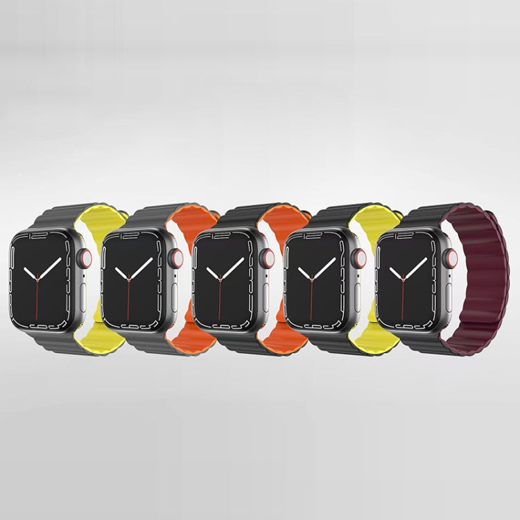 Mutural Moran Series Liquid Silicone Magnetic Strap Watchband For Apple Watch Series