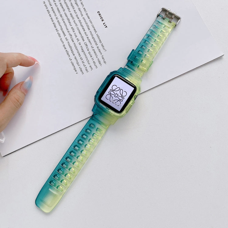 Jelly Gradient Transparent TPU Strap Watchband For Apple Watch Series