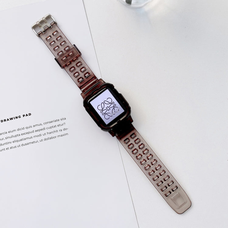 Jelly Gradient Transparent TPU Strap Watchband For Apple Watch Series