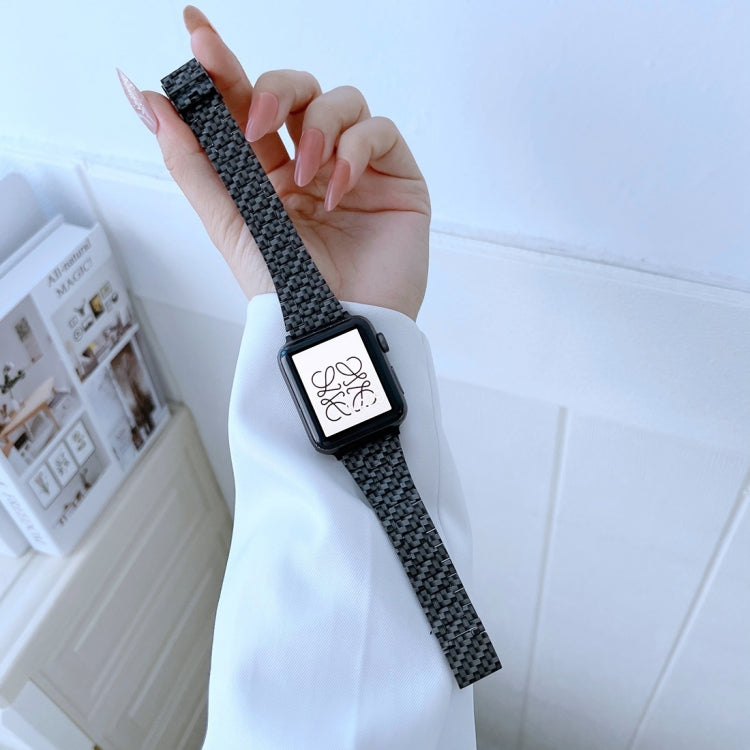 Small Waist Carbon Fiber Strap Watchband For Apple Watch Series