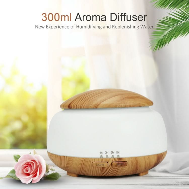 Wood Grain Humidifier Air Purifier Ultrasonic Atomization Household Aromatherapy Machine with Colorful LED Light