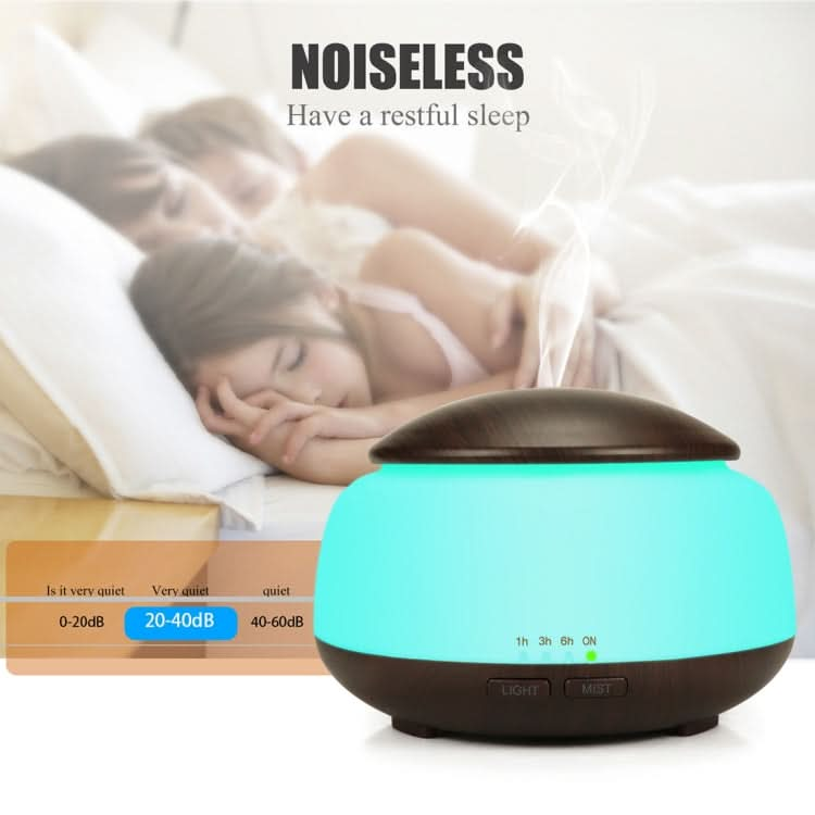 Wood Grain Humidifier Air Purifier Ultrasonic Atomization Household Aromatherapy Machine with Colorful LED Light Reluova