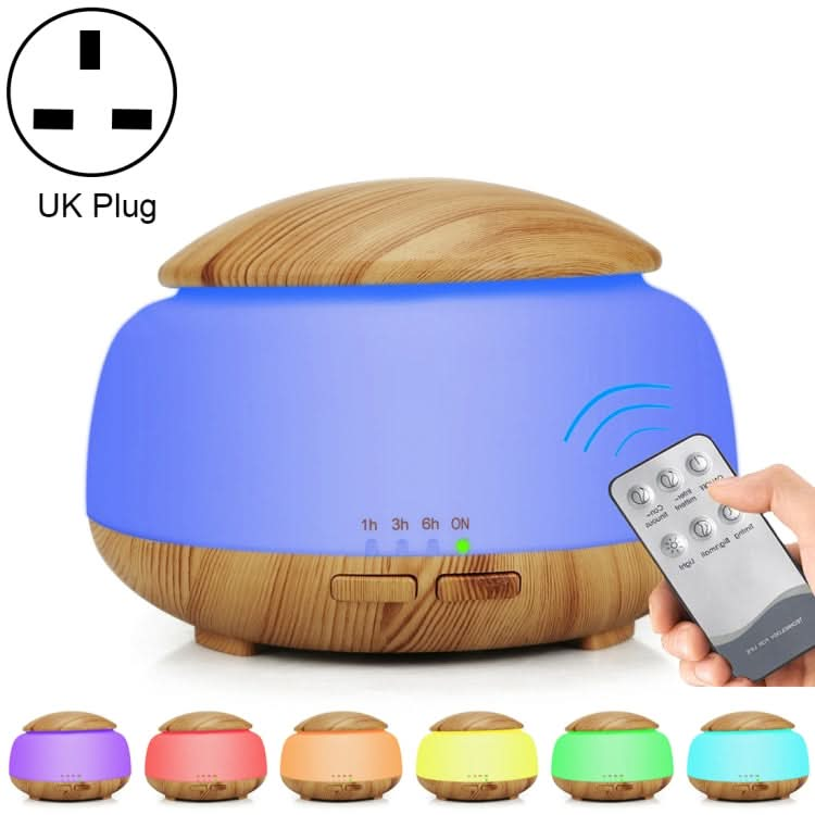 Wood Grain Humidifier Air Purifier Ultrasonic Atomization Household Aromatherapy Machine with Colorful LED Light Reluova