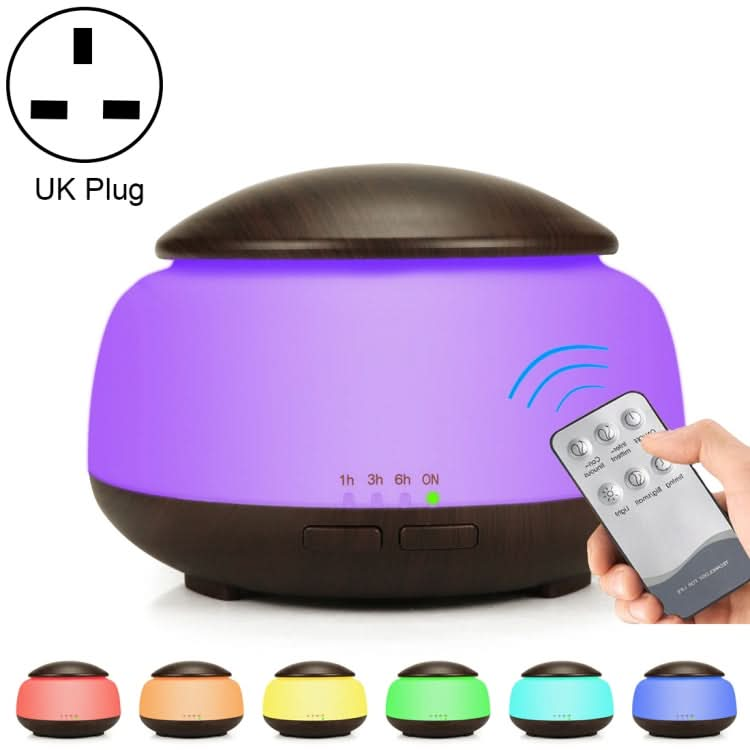 Wood Grain Humidifier Air Purifier Ultrasonic Atomization Household Aromatherapy Machine with Colorful LED Light Reluova