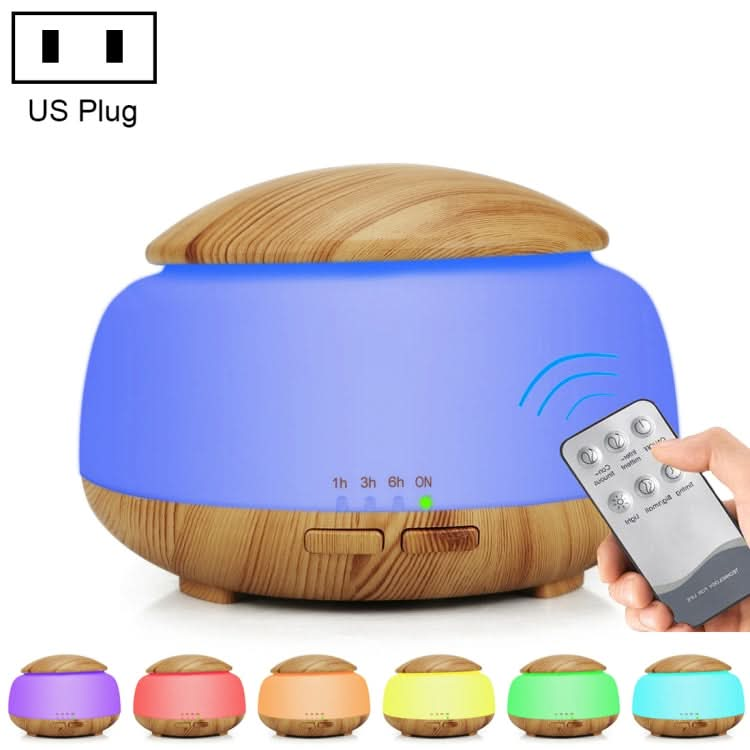 Wood Grain Humidifier Air Purifier Ultrasonic Atomization Household Aromatherapy Machine with Colorful LED Light