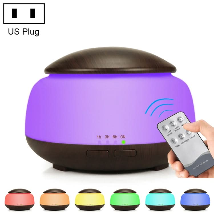 Wood Grain Humidifier Air Purifier Ultrasonic Atomization Household Aromatherapy Machine with Colorful LED Light Reluova