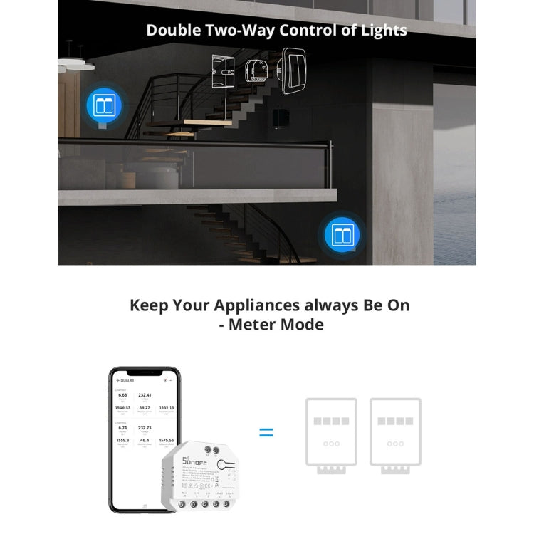 Sonoff DUALR3 Dual Ways Control WiFi Smart Switch Module