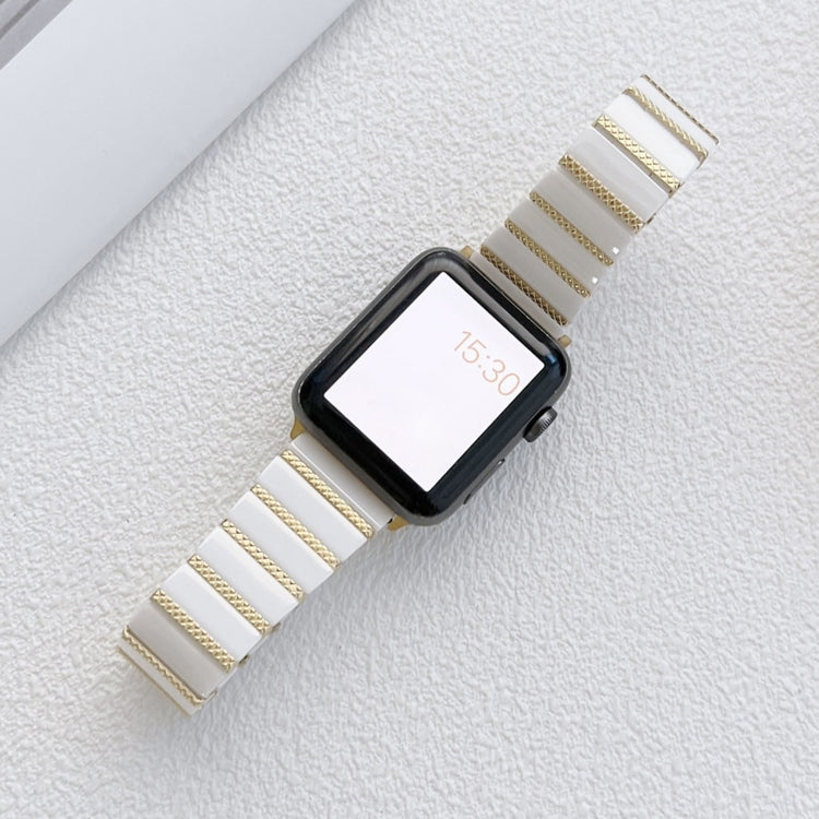 Ceramic One-bead Steel Strap Watchband For Apple Watch Series