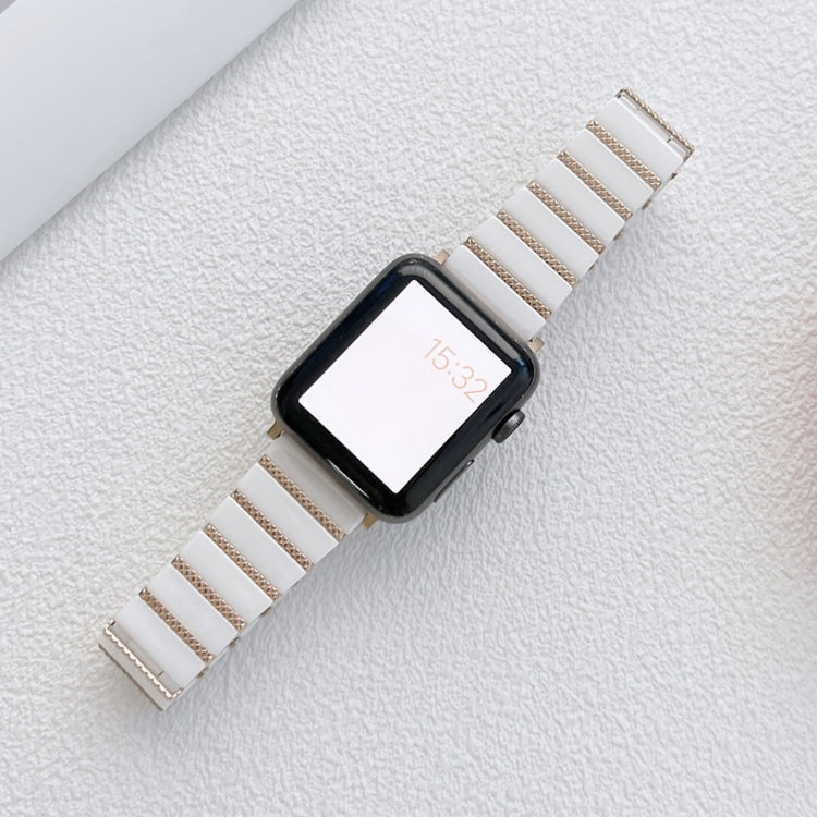 Ceramic One-bead Steel Strap Watchband For Apple Watch Series