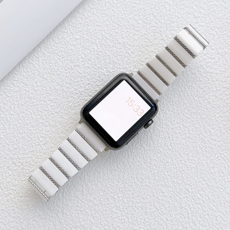 Ceramic One-bead Steel Strap Watchband For Apple Watch Series