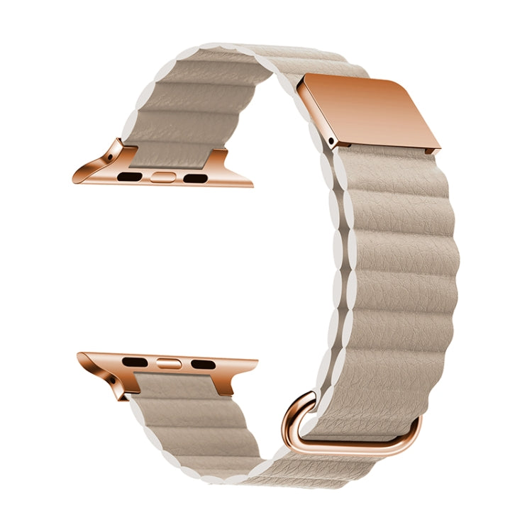 Magnetic Leather Strap Watchband For Apple Watch Series