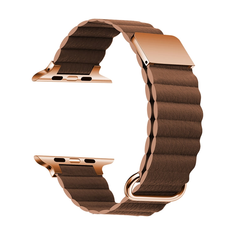 Magnetic Leather Strap Watchband For Apple Watch Series