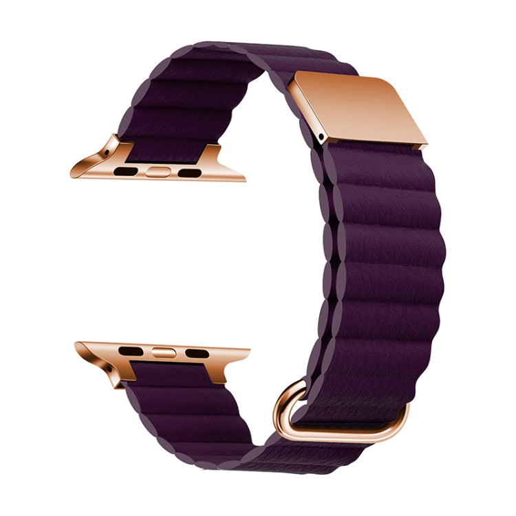 Magnetic Leather Strap Watchband For Apple Watch Series